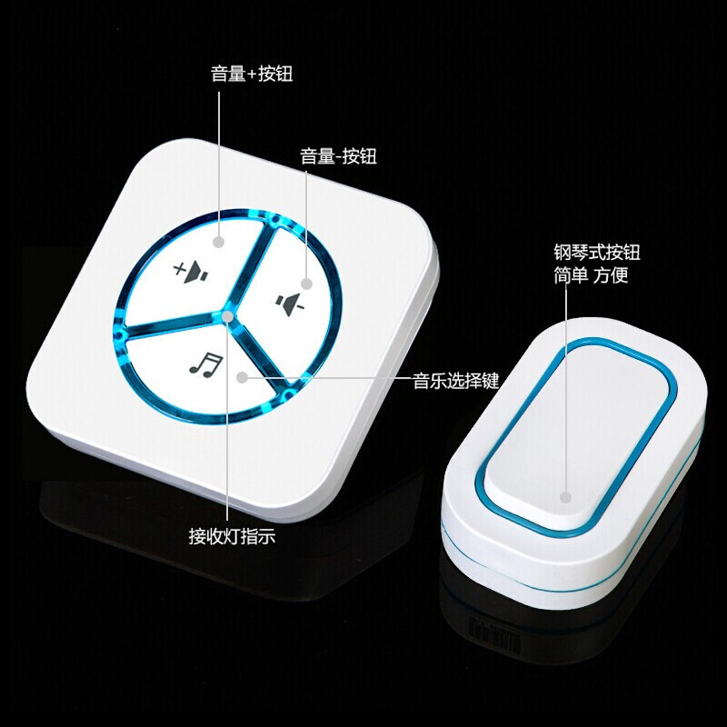 古達(dá)門鈴無線家用電子超遠(yuǎn)距離一拖二無限電鈴叮咚別墅遙控門玲
